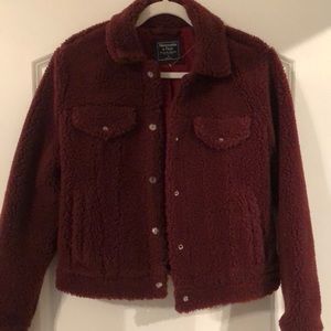 Abercrombie & Fitch Sherpa cropped jacket